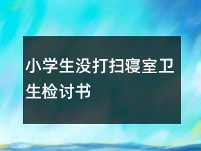小學(xué)生沒打掃寢室衛(wèi)生檢討書