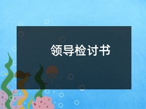 領(lǐng)導(dǎo)檢討書