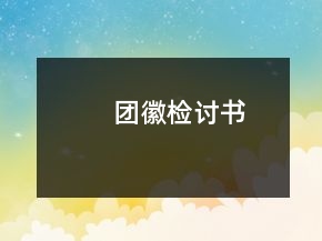 團(tuán)徽檢討書