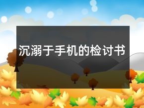 沉溺于手機(jī)的檢討書