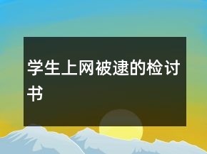 學(xué)生上網(wǎng)被逮的檢討書(shū)