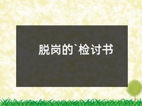 脫崗的`檢討書