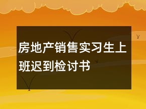 房地產(chǎn)銷售實(shí)習(xí)生上班遲到檢討書(shū)