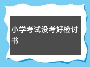 小學(xué)考試沒(méi)考好檢討書