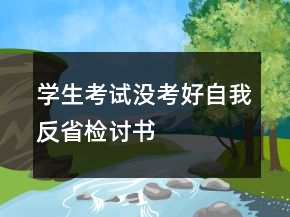 學生考試沒考好自我反省檢討書