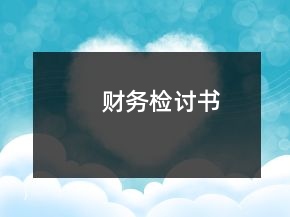 財(cái)務(wù)檢討書(shū)
