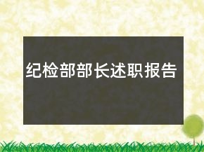 紀(jì)檢部部長述職報告
