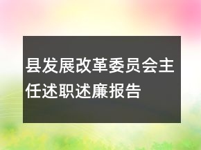 縣發(fā)展改革委員會主任述職述廉報(bào)告