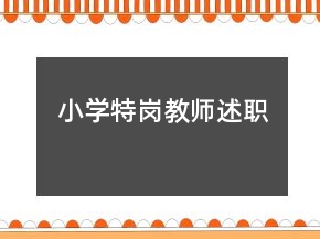 小學特崗教師述職