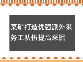 某礦打造優(yōu)強(qiáng)派外來(lái)務(wù)工隊(duì)伍提高采掘一線(xiàn)戰(zhàn)斗力述職報(bào)告