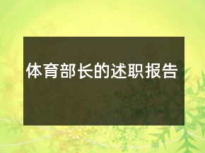 體育部長的述職報告