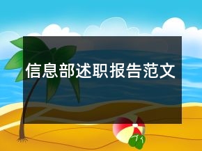 信息部述職報告范文