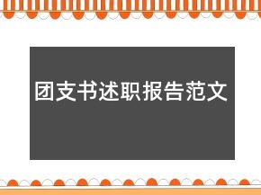團(tuán)支書述職報告范文
