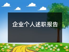企業(yè)個人述職報告