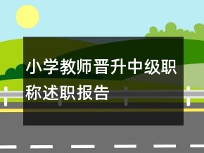 小學(xué)教師晉升中級(jí)職稱述職報(bào)告