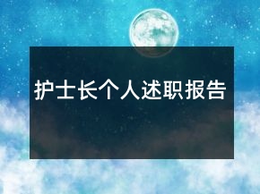 護士長個人述職報告