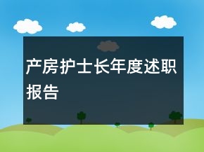 產房護士長年度述職報告