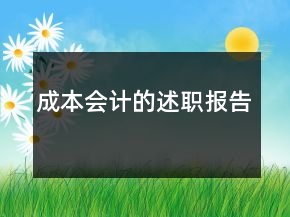 成本會計的述職報告