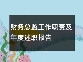 財(cái)務(wù)總監(jiān)工作職責(zé)及年度述職報(bào)告