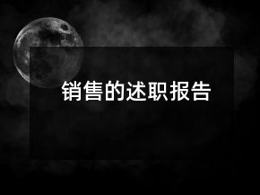 銷售的述職報告