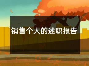 銷售個人的述職報告