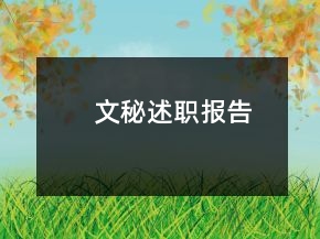 文秘述職報(bào)告