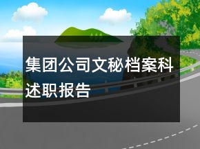 集團(tuán)公司文秘檔案科述職報(bào)告
