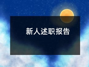 新人述職報告