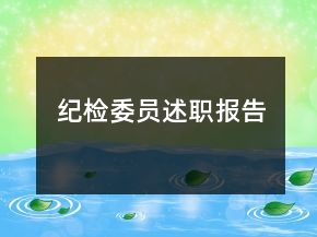 紀檢委員述職報告