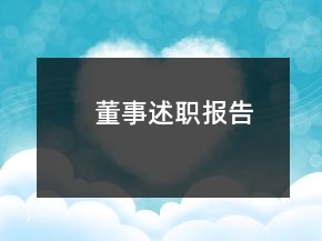 董事述職報告