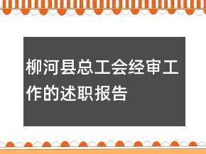 柳河縣總工會(huì)經(jīng)審工作的述職報(bào)告
