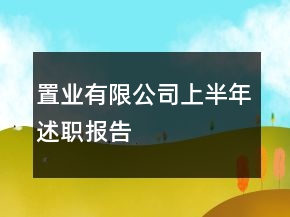 置業(yè)有限公司上半年述職報告