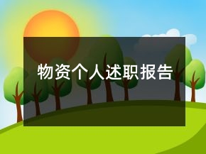物資個人述職報告