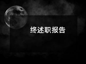 終述職報(bào)告