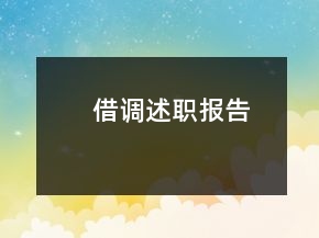 借調(diào)述職報(bào)告