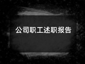 公司職工述職報告
