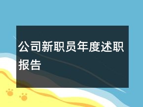 公司新職員年度述職報(bào)告