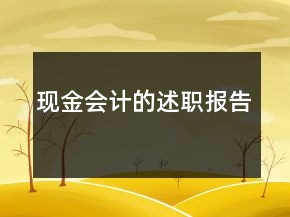 現(xiàn)金會(huì)計(jì)的述職報(bào)告