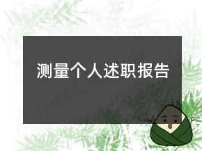測量個人述職報告