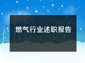 燃?xì)庑袠I(yè)述職報(bào)告