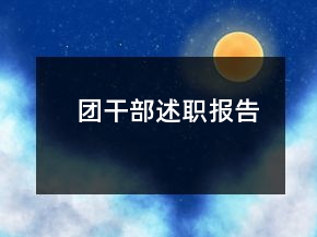 團(tuán)干部述職報(bào)告