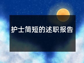 護士簡短的述職報告