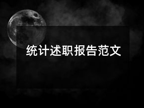 統(tǒng)計(jì)述職報(bào)告范文