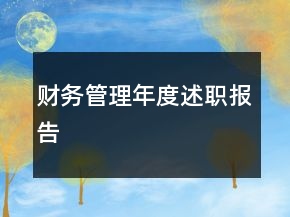 財(cái)務(wù)管理年度述職報(bào)告