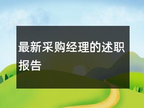 最新采購經(jīng)理的述職報告