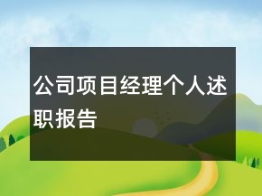 公司項(xiàng)目經(jīng)理個(gè)人述職報(bào)告