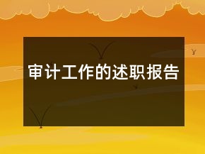 審計(jì)工作的述職報(bào)告