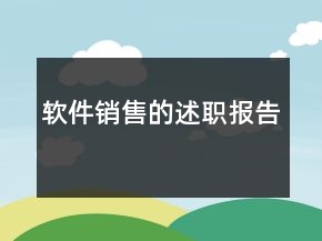 軟件銷售的述職報告