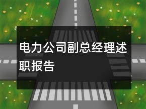 電力公司副總經(jīng)理述職報(bào)告