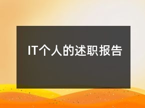 IT個人的述職報告